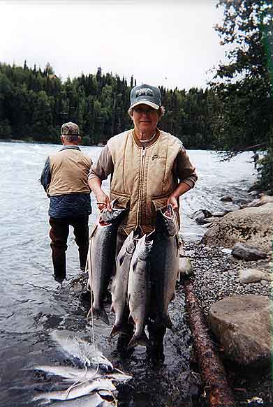 Salmon fishing on the Kenai River